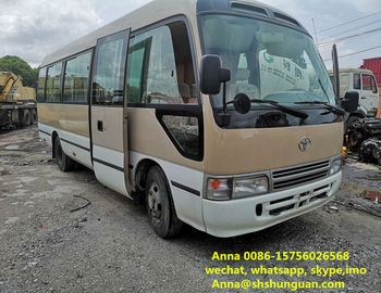 China 26 - 30 Seats 2015 Mini Used Coaster Bus 6620 * 2240 * 3020 Mm Manual Transmission supplier