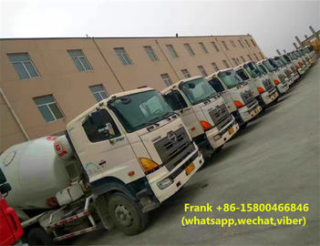 China Durable Hino Concrete Mixer Truck Manual Transmission 12000 Kg Machine Weight supplier