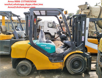 China Hydraulic System Used Diesel Forklift Truck , FD30 Komatsu Diesel Forklift 3 Ton supplier