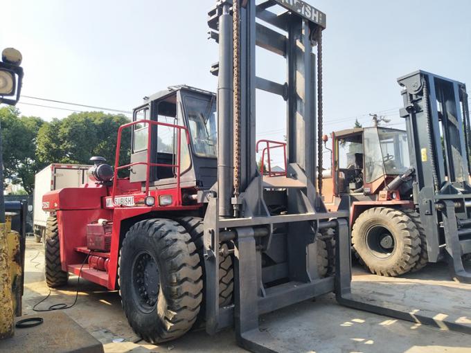 Mitsubishi Engine Used Industrial Forklifts 10000 Kg Rated Loading Capacity