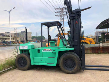 China Mitsubishi 12 Ton Used Industrial Forklift Green Color With Japanese Engine supplier