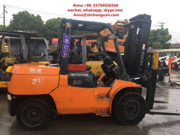 China 4 Wheel Used Diesel Forklift Truck , 5 Ton Diesel Operated Forklift 2013 supplier