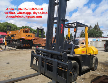 China 5.5m high mast TCM FD70 7ton Diesel Forklift Truck , TCM used container forklift supplier