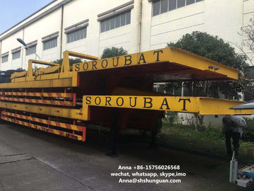 China Heavy Duty Used Truck Trailers , Lowboy Low Bed Semi Second Hand Truck Trailers supplier