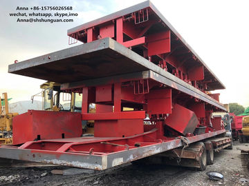 China 40ft 3 Axle Sea Container Trailer , Used Semi Flatbed Trailers Steel Material supplier