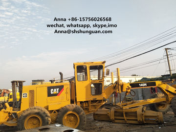 China 140 K Used Motor Graders , 140H Caterpillar Road Grader 185 HP Rated Power supplier