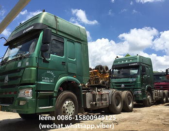 China second hand diesel 375 howosino truck head  6x4 diesel tractor head lhd FOR SALE IN SHANGHAI supplier