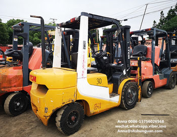 China tcm used diesel forklift manual 3 ton isuzu engine with 3000mm mast supplier