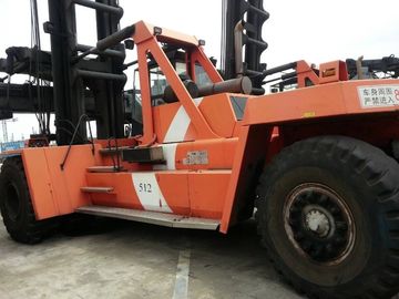 Flexible Used Container Handler , Reach Stacker Forklift Hydraulic Powered Steering Wheel supplier