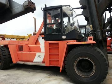 Flexible Used Container Handler , Reach Stacker Forklift Hydraulic Powered Steering Wheel supplier