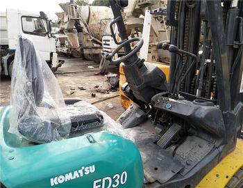 Komatsu Used Diesel Forklift Truck , Original 3 Stage Mast Forklift supplier