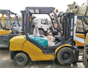 Komatsu Used Diesel Forklift Truck , Original 3 Stage Mast Forklift supplier