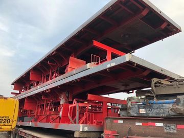 40ft 3 Axle Sea Container Trailer , Used Semi Flatbed Trailers Steel Material supplier