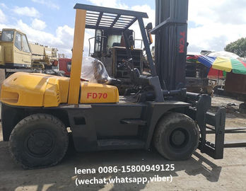 Yellow Tcm FD70Z8 Used Diesel Forklift Truck 7 Ton Rated Loading Capacity supplier