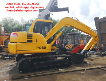 China Flexible Second Hand Excavator , Komatsu Pc60 7 Excavator 6286 Kg Operating Weight factory
