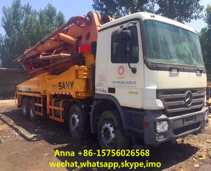 48 Meter Sany Used Concrete Pump Truck 11420 * 2500 * 4000 Mm Diesel Power